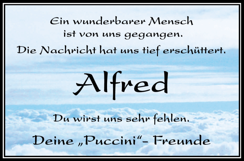  Traueranzeige für Alfred Schmidt vom 05.12.2014 aus Frankenpost