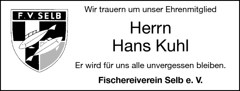  Traueranzeige für Hans Kuhl vom 03.03.2015 aus Frankenpost