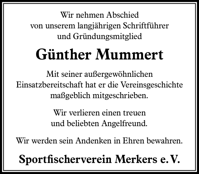  Traueranzeige für Günther Mummert vom 28.02.2018 aus Südthüringer Presse