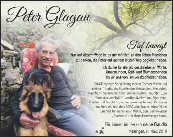 Traueranzeige von Jens-Peter Glagau von Südthüringer Presse