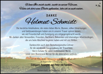 Traueranzeige von Helmut Schmidt von Südthüringer Presse