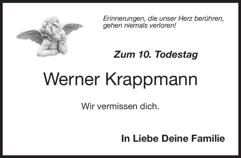  Traueranzeige für Werner Krappmann vom 23.02.2019 aus Neue Presse Coburg