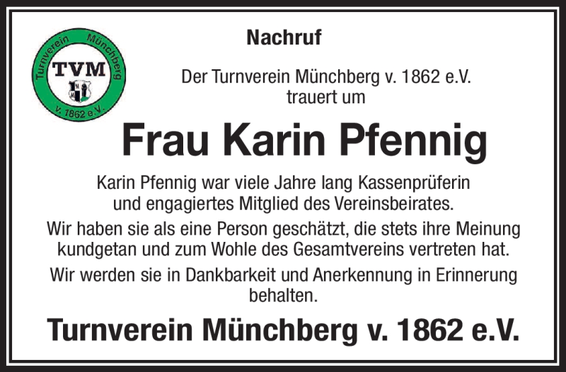  Traueranzeige für Karin Pfennig vom 07.03.2019 aus Frankenpost