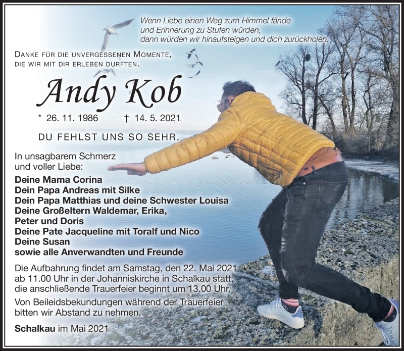 Traueranzeige für Andy Kob vom 19.05.2021 aus Südthüringer Presse