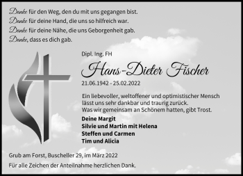 Traueranzeige von Hans-Dieter Fischer von Neue Presse Coburg