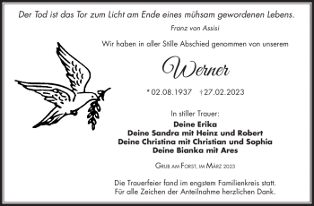 Traueranzeige von Werner Kretschmer von Neue Presse Coburg