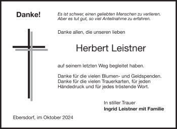 Traueranzeige von Herbert Leistner von Neue Presse Coburg