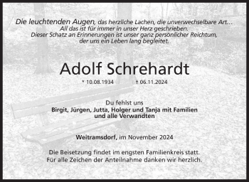 Traueranzeige von Adolf Schrehardt von Neue Presse Coburg