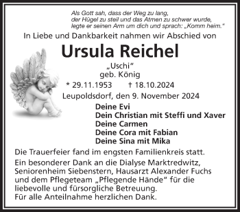 Traueranzeige von Ursula Reichel von Frankenpost