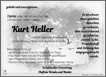 Traueranzeige von Kurt Heller von Südthüringer Presse