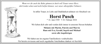 Traueranzeige von Horst Pusch von Frankenpost