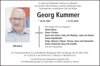Traueranzeige von Georg Kummer von Neue Presse Coburg