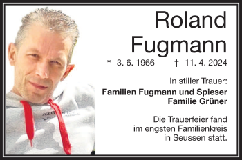 Traueranzeige von Roland Fugmann von Frankenpost
