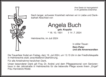 Traueranzeige von Angela Buch von Frankenpost