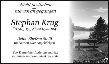 Traueranzeige von Stephan Krug von Südthüringer Presse