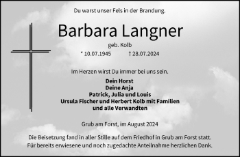 Traueranzeige von Barbara Langner von Neue Presse Coburg