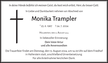 Traueranzeige von Monika Trampler von Frankenpost