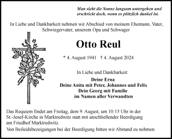 Traueranzeige von Otto Reul von Frankenpost