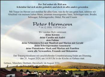 Traueranzeige von Peter Hermann von Südthüringer Presse