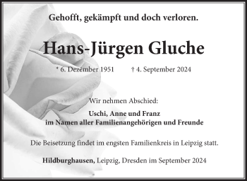 Traueranzeige von Hans-Jürgen Gluche von Südthüringer Presse
