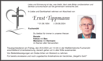 Traueranzeige von Ernst Tippmann von Frankenpost