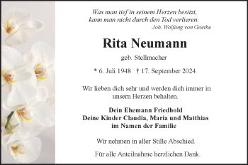 Traueranzeige von Rita Neumann von Frankenpost