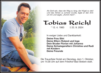 Traueranzeige von Tobias Reichl von Frankenpost