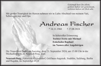 Traueranzeige von Andreas Fischer von Südthüringer Presse