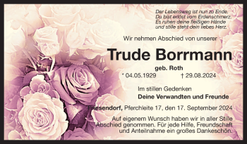 Traueranzeige von Trude Borrmann von Neue Presse Coburg