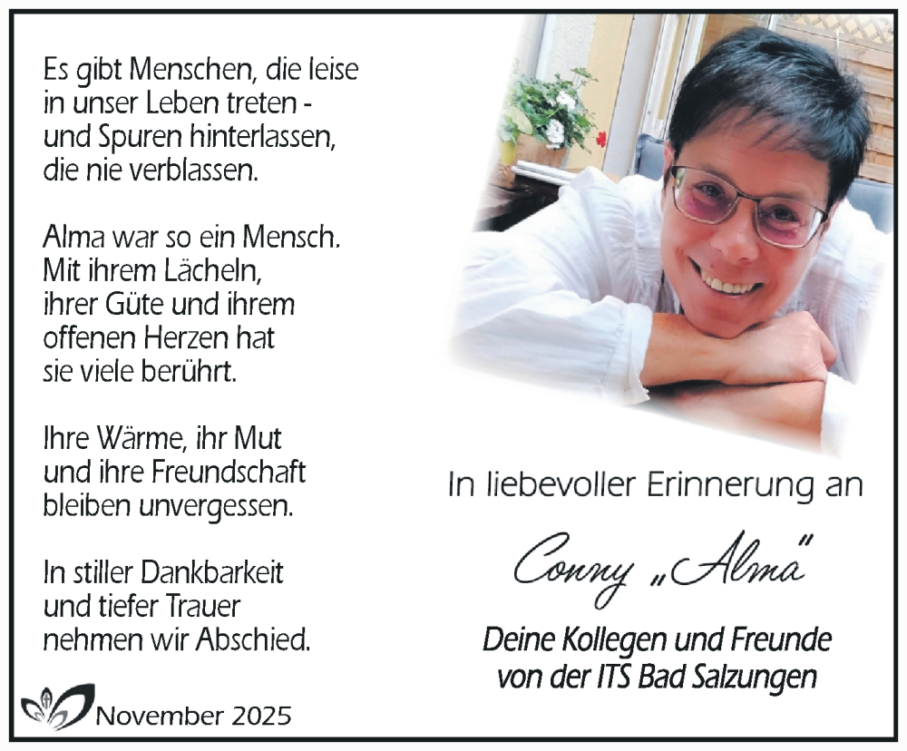  Traueranzeige für Cornelia Geissler vom 29.11.2025 aus Südthüringer Presse